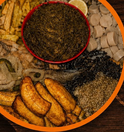 Mesa de quitutes angolanos